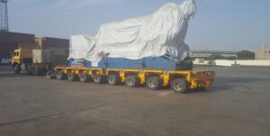Transportation of DG Sets from Karachi Port to Tariq Glass Limited, Factory Sheikhupura Road, on Multi-Axle Hydraulic Trailers.
