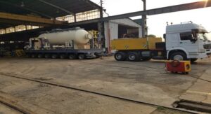 Transportation of Skid weighing 100 Tons on Mulit-Axle Hydraulic Trailer from Descon Engineering (Pvt) Ltd (LMW) to Mari Petroleum Company (MPCL) at Dharian, Near Gujar Kjan.